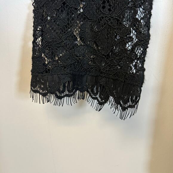 Diane Von Furstenberg Zarita Black Stretch Lace Dress Women’s Size 4 - Picture 8 of 9